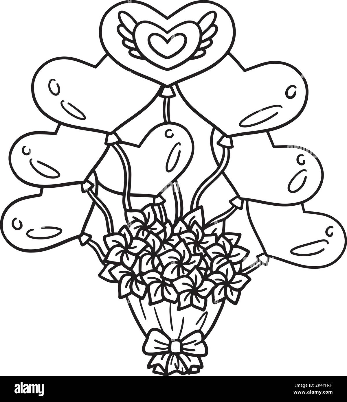 Hand tied wedding bouquet Stock Vector Images - Alamy