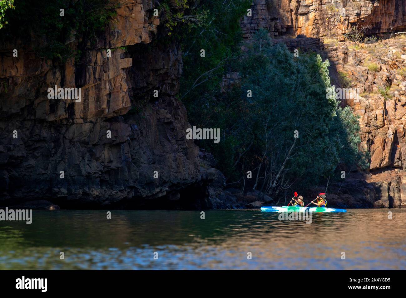 Canoeing in Nitmiluk (Katherine Stock Photo Alamy
