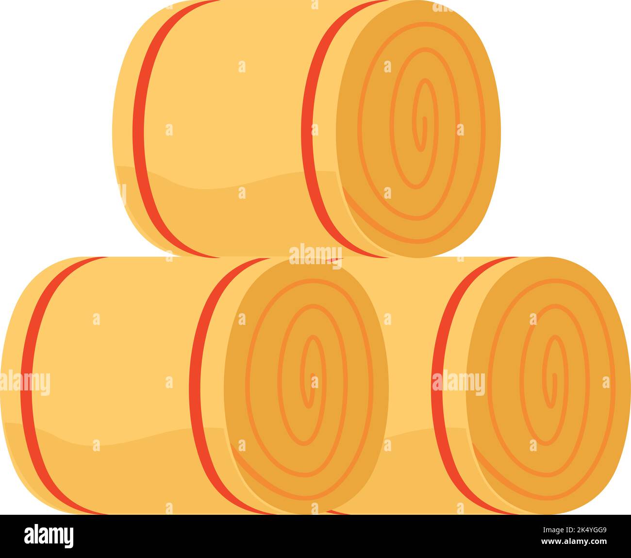 Bale hay pile dried Stock Vector Images - Alamy