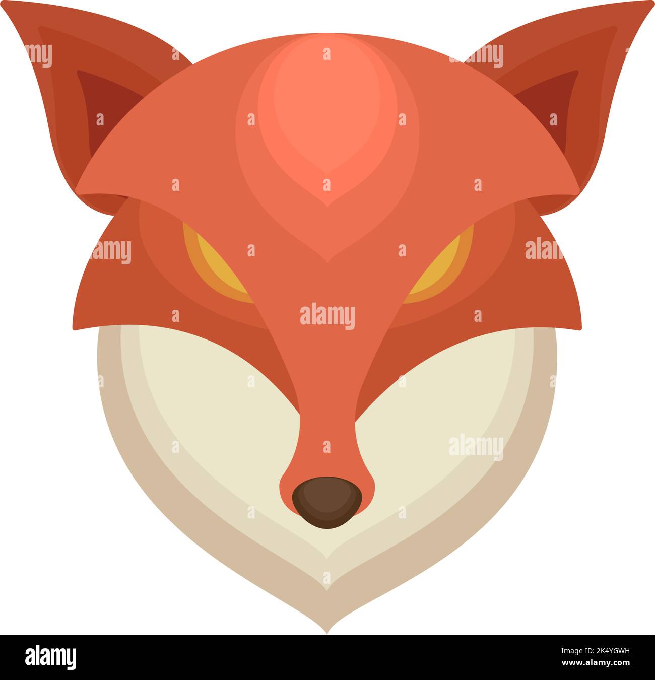 fox paper art Stock Vector