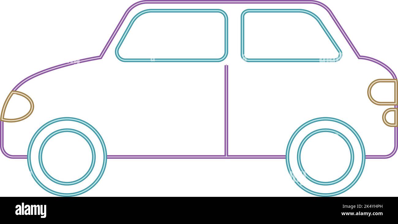 car neon transport Stock Vector Image & Art - Alamy