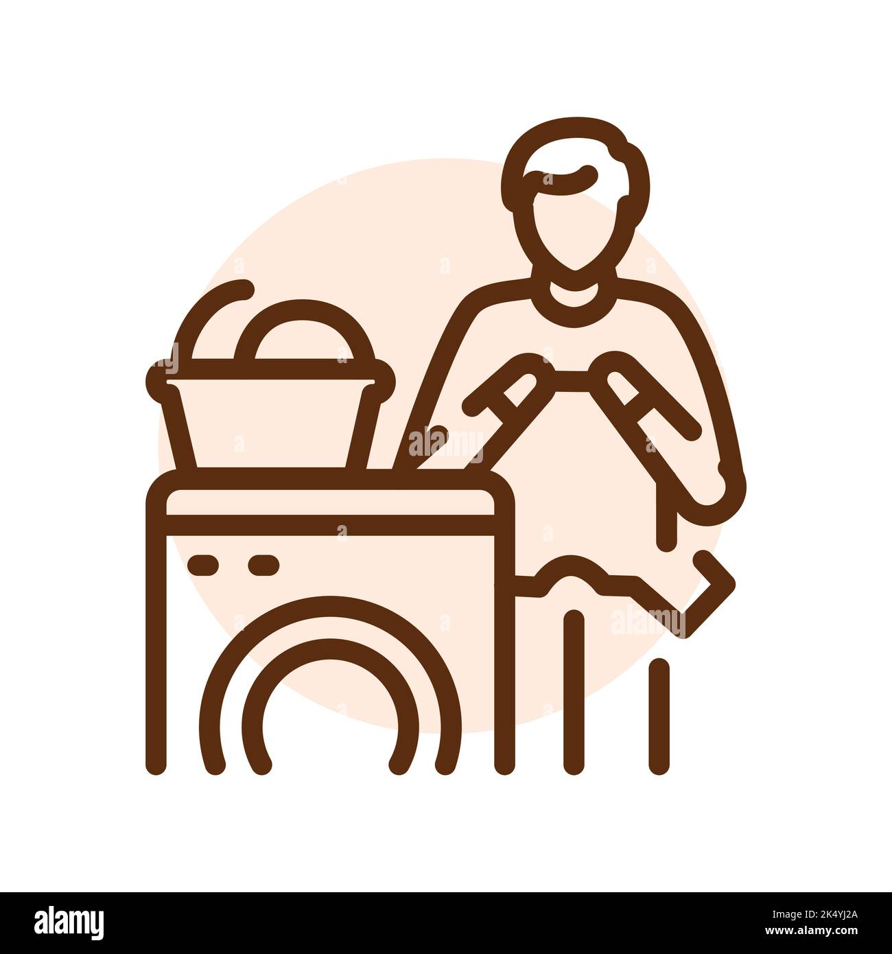 Laundry food line icon. Routine Stock Vector Image & Art - Alamy