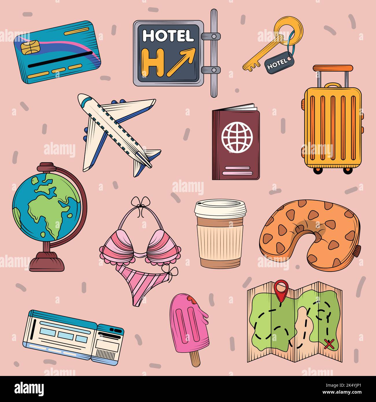 set of travel and adventure Stock Vector Image & Art - Alamy