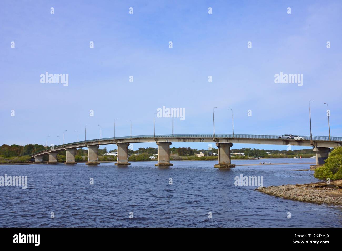 The 304 meters Singing Bridge connecting Tea Gardens with Hawks Nest
