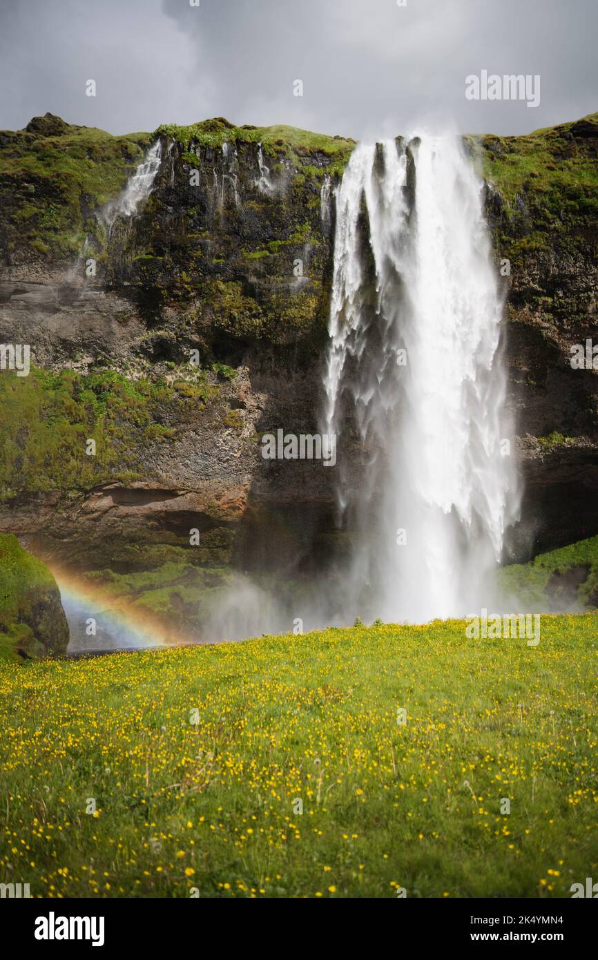 Kirkjufellsfoss waterfall rainbow hi-res stock photography and images ...