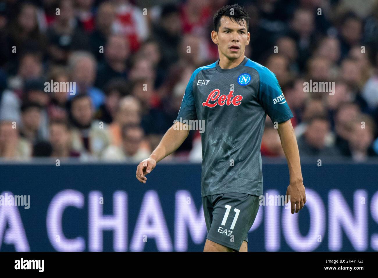 Hirving Lozano of Napoli looks on during the UEFA Champions League