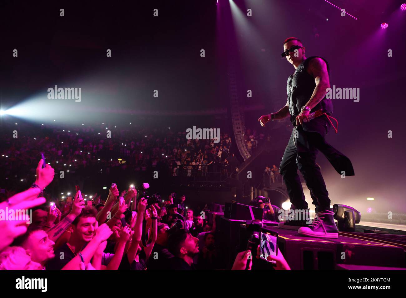 Italian rapper Sfera Ebbasta in concert during “Famoso tour 2022” at ...