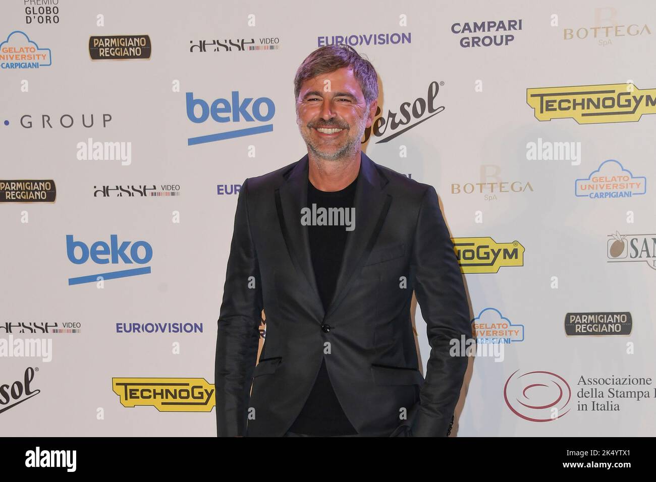 Beppe Convertini attends at the red carpet of the Globo d'oro award ...