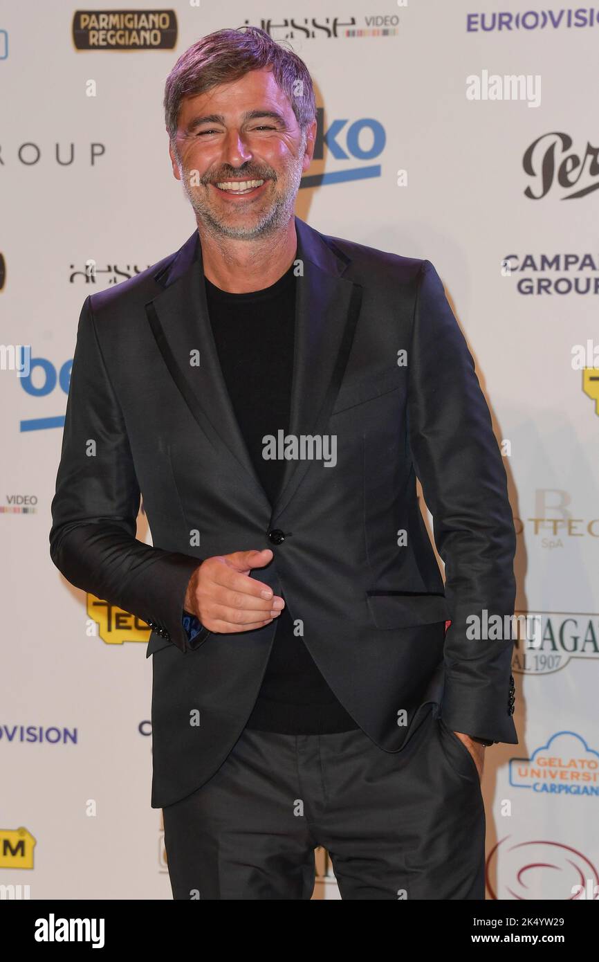 Beppe Convertini attends at the red carpet of the Globo d'oro award ...