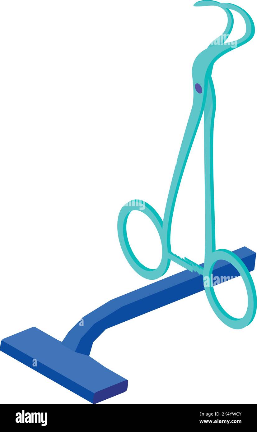 Tattoo tool icon isometric vector. Blue disposable razor and surgical ...