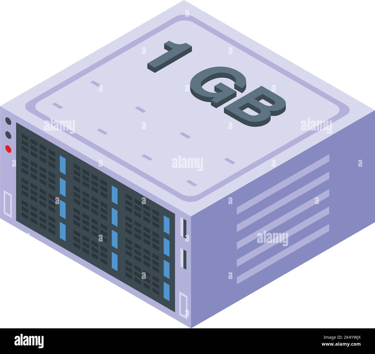 Gigabyte data computer icon isometric vector. Sd storage. Ssd digital Stock Vector