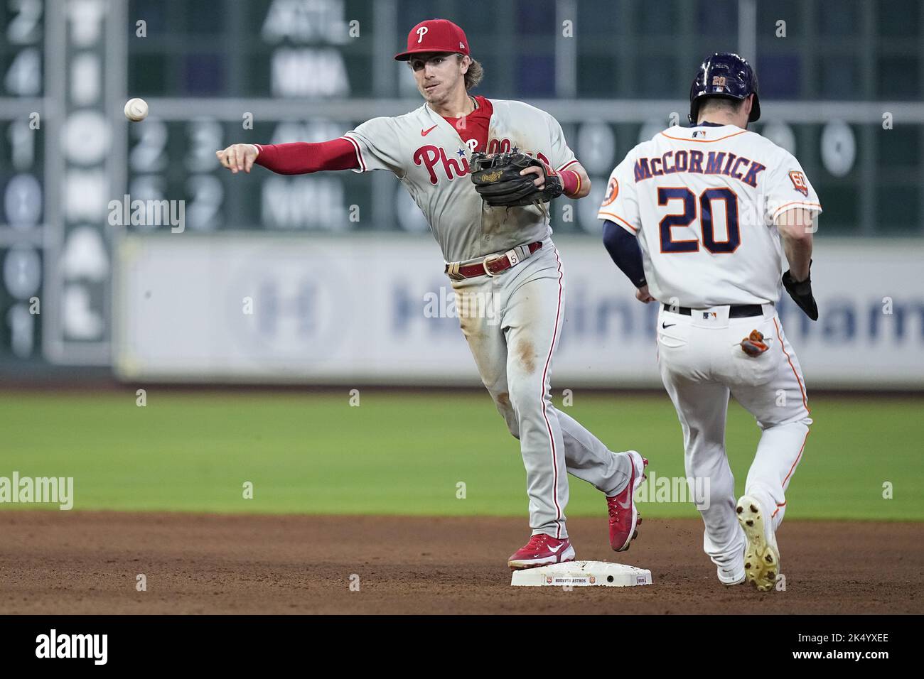 Philadelphia Phillies shortstop Bryson Stott in action during a baseball  game against the San Diego Padres, Thursday, May 19, 2022, in Philadelphia.  (AP Photo/Chris Szagola Stock Photo - Alamy