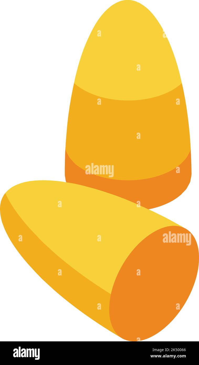 Engineer earplugs icon isometric vector. Noise factory. Auditory level Stock Vector