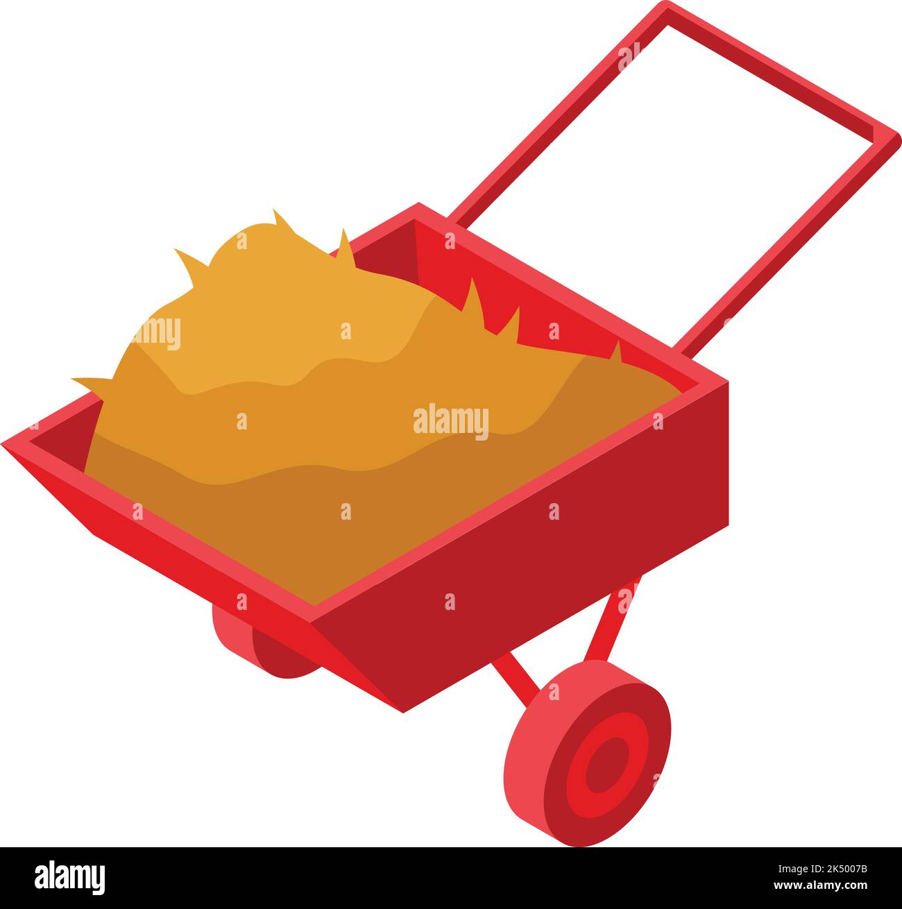 Farm wheelbarrow icon isometric vector. Hay bale. Grass wheat Stock Vector Image & Art Alamy