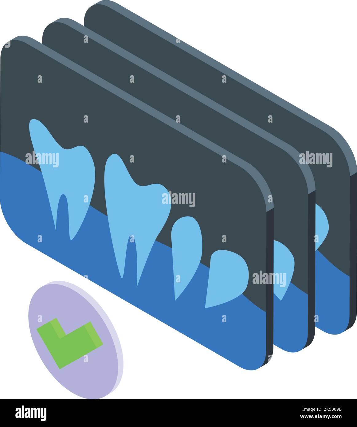 Dental xray image icon isometric vector. Ray scan. Hospital doctor Stock Vector