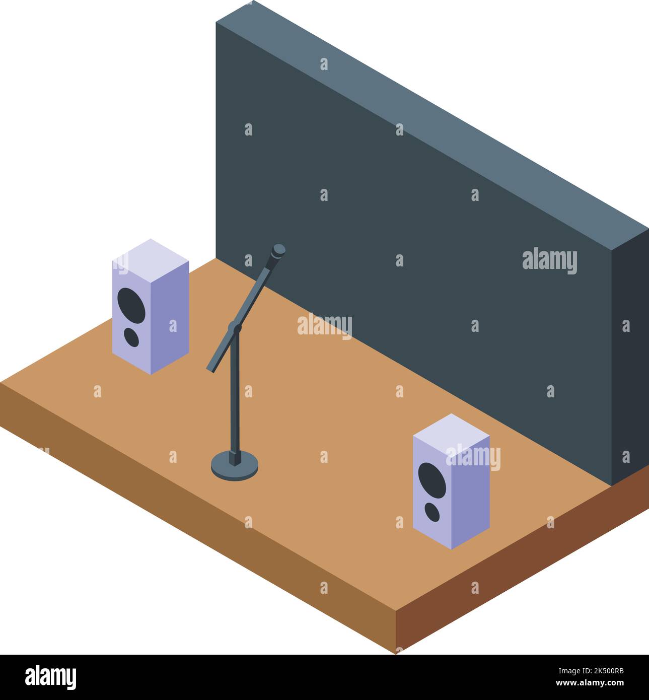 Motivational speaker scene icon isometric vector. Seminar audience ...