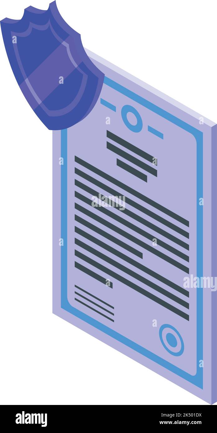 Courier certificate icon isometric vector. Scooter delivery. Service deliver Stock Vector
