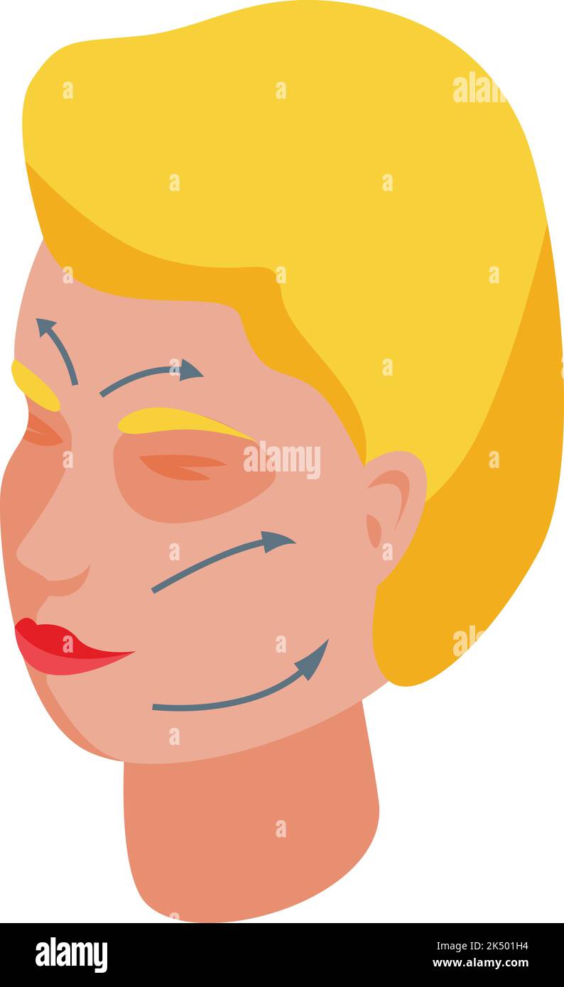Facial massage icon isometric vector. Face skin. Girl treatment Stock