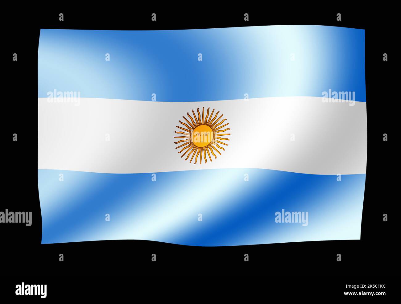 Waving national flag illustration Argentina Stock Photo Alamy