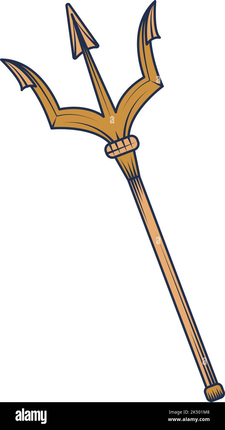 trident icon isolated Stock Vector