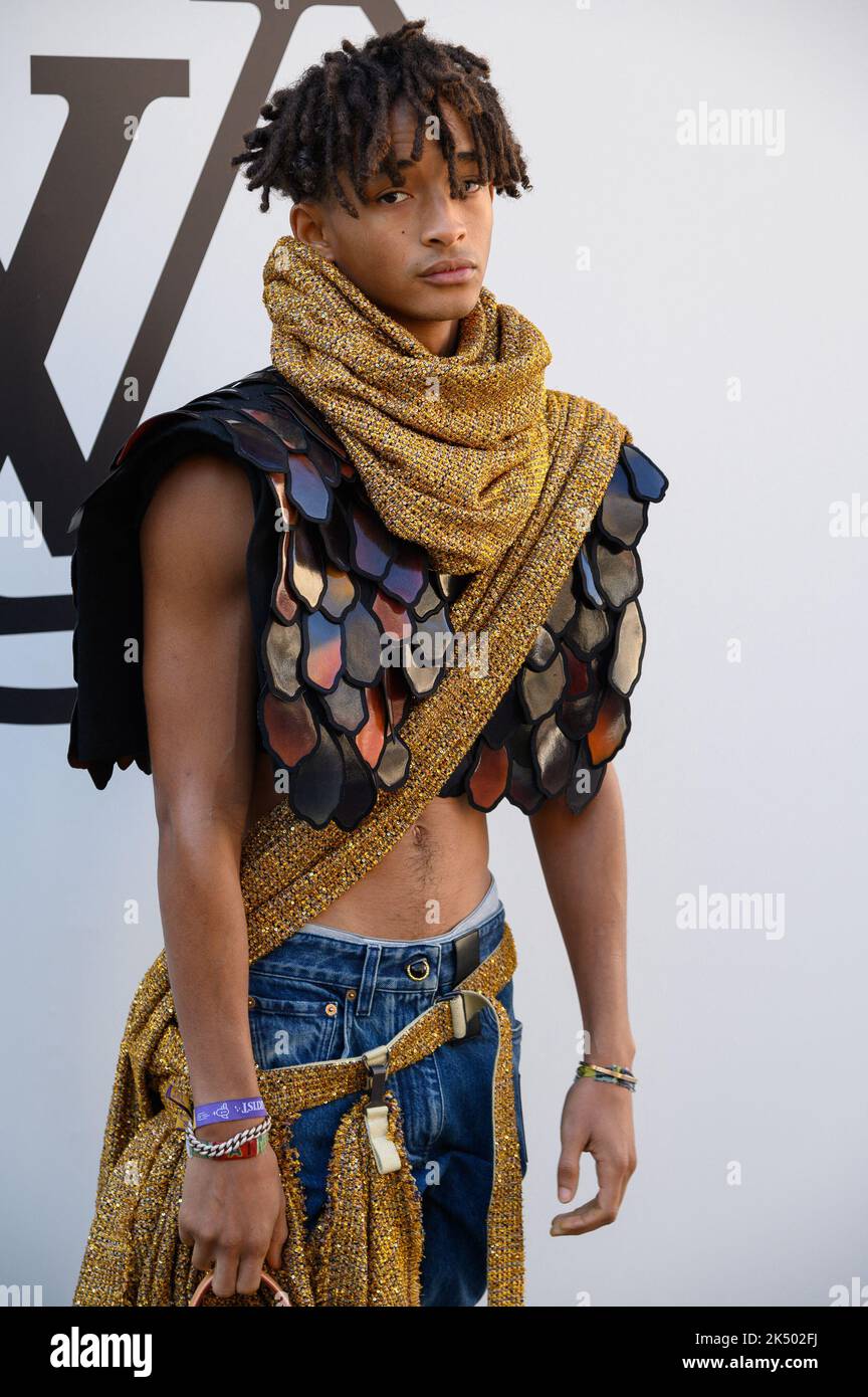 Paris, France. 04th Oct, 2022. Jaden Smith attends the Louis Vuitton show  during Paris Fashion Week in Paris, France on October 4, 2022. Photo by  Julien Reynaud/APS-Medias/ABACAPRESS.COM Credit: Abaca Press/Alamy Live News