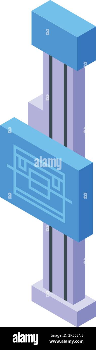 Xray stand icon isometric vector. Body scan. Human bone Stock Vector