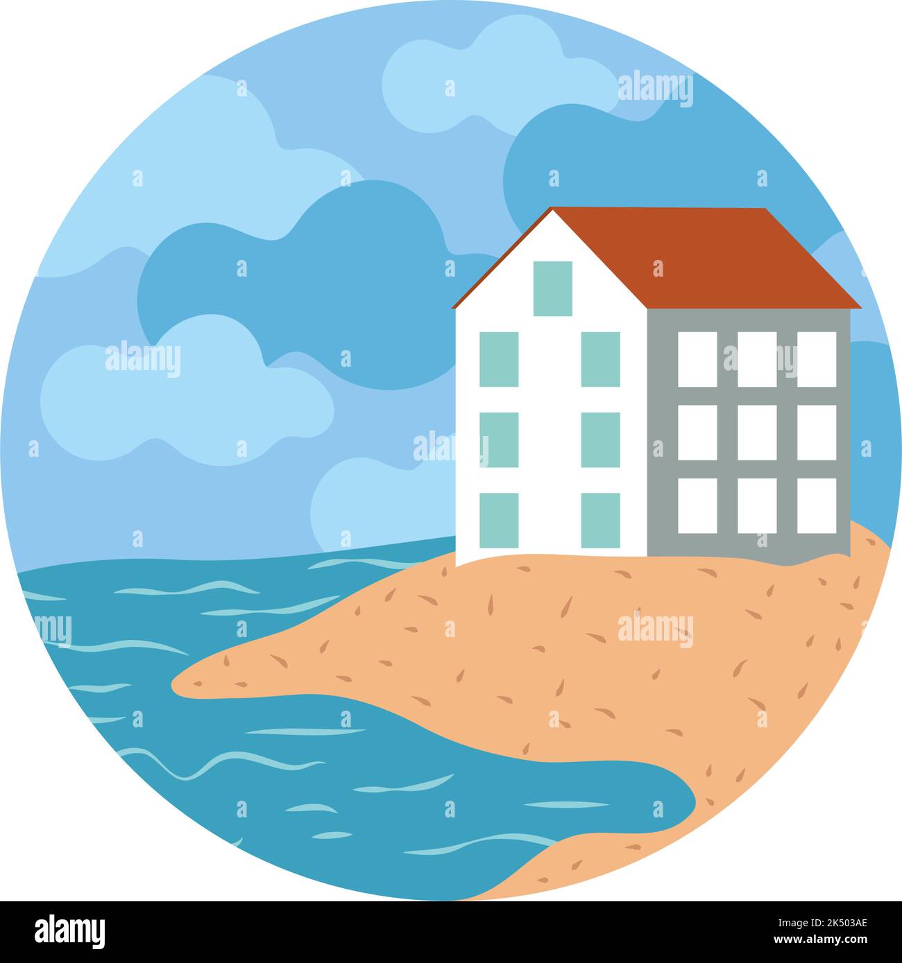 building sea beach Stock Vector Image & Art - Alamy