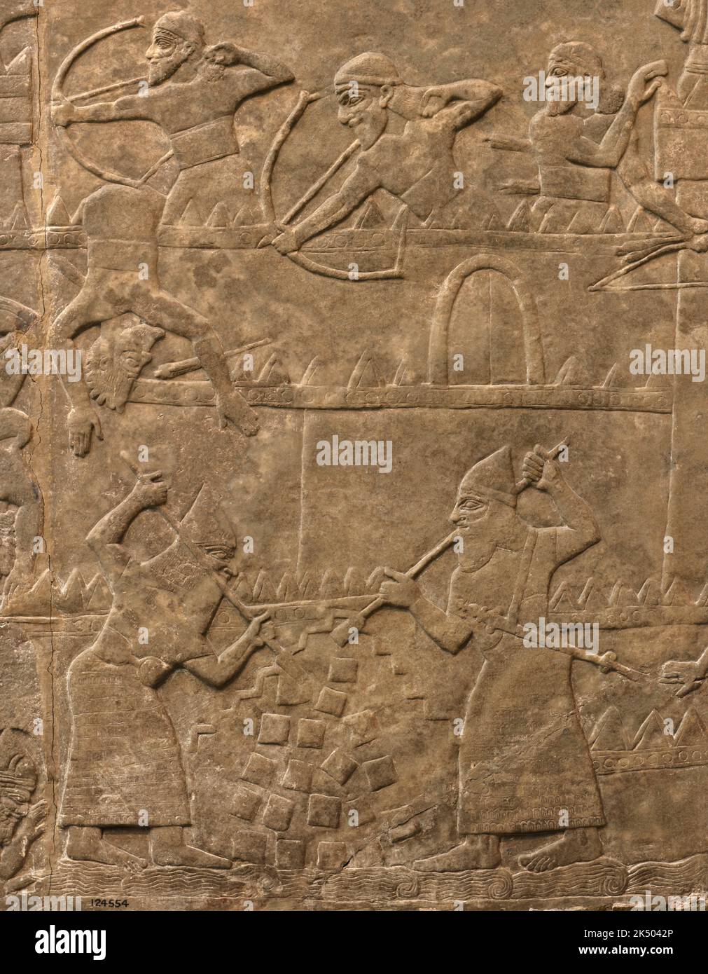 Assyrian siege of neighbouring city Stock Photo