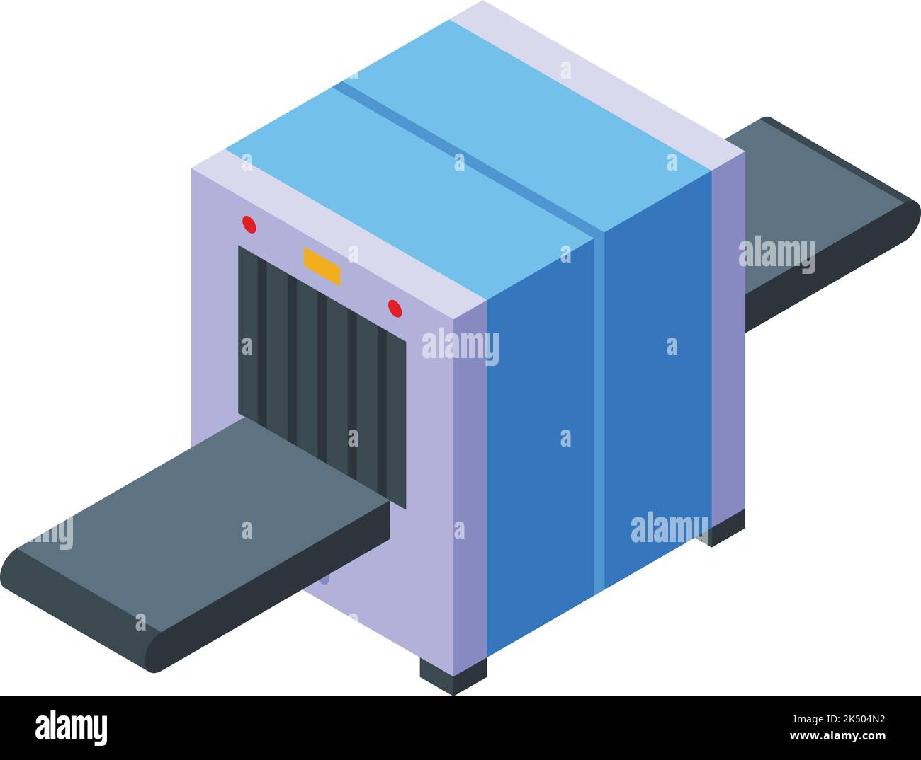 Xray scan box icon isometric vector. Body chest. Radiation machine Stock Vector