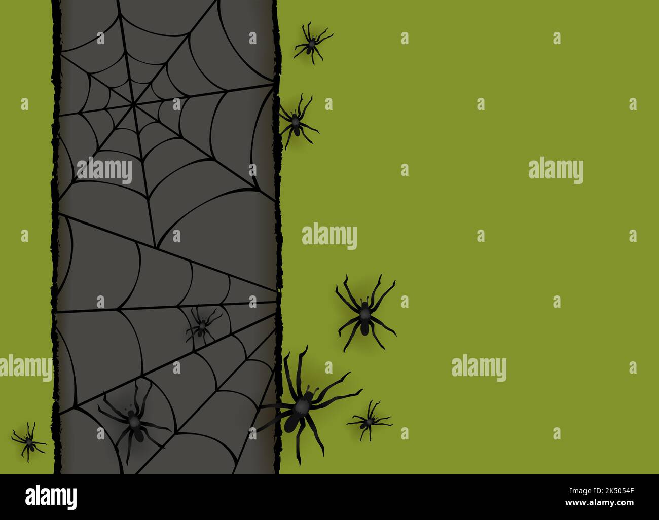 A creepy green spider and web layered background Stock Vector Image ...