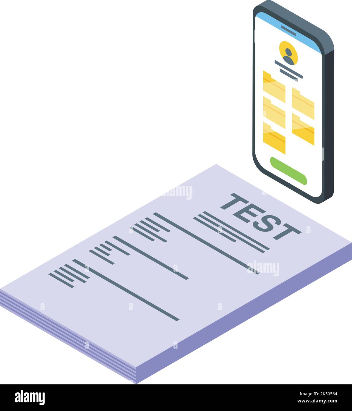 Arab lesson test icon isometric vector. Online student. Arabic ...