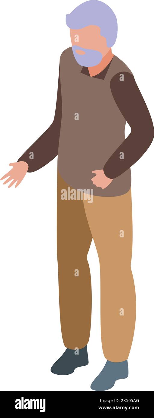 Senior learning icon isometric vector. System management. Online education Stock Vector
