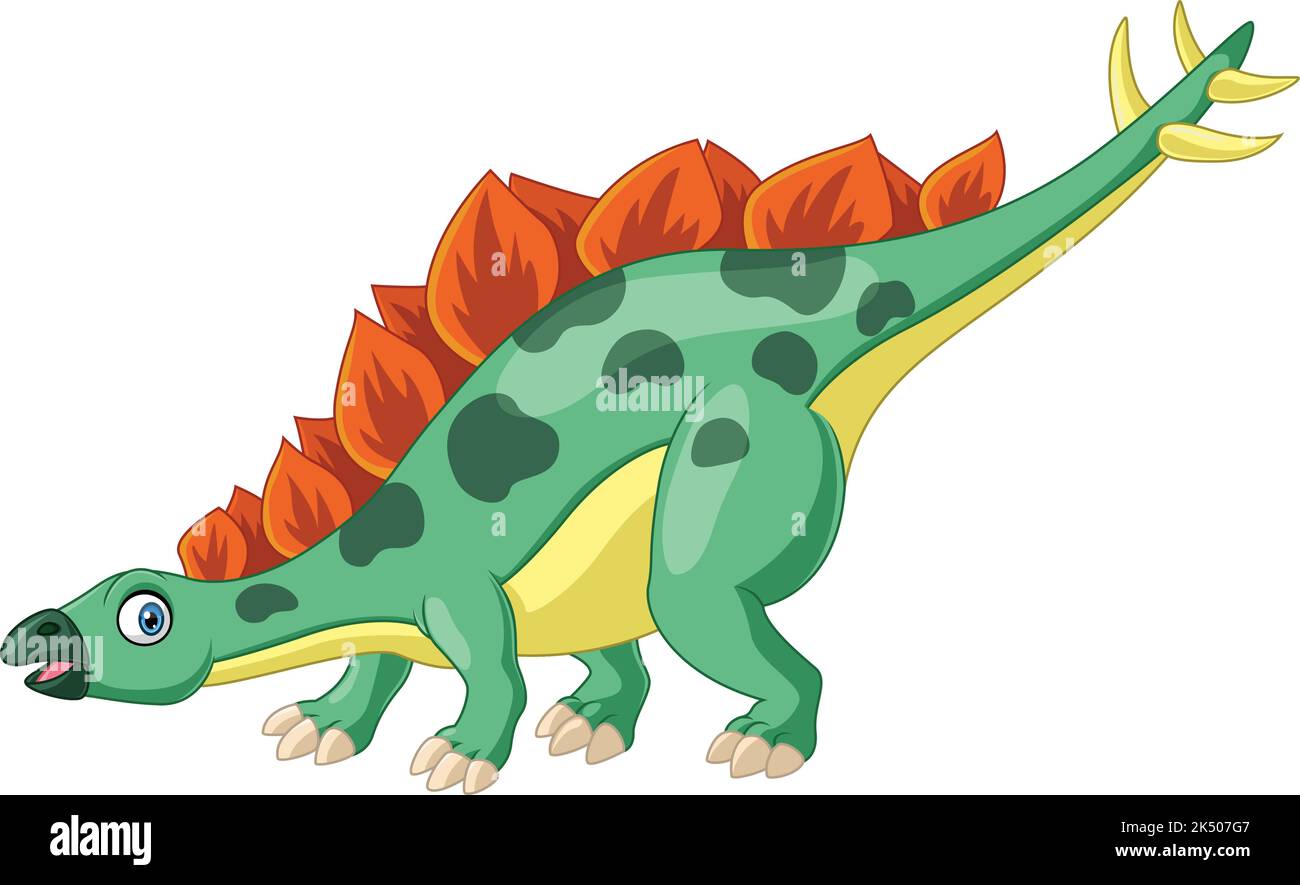 Cartoon stegosaurus on white background Stock Vector Image & Art - Alamy