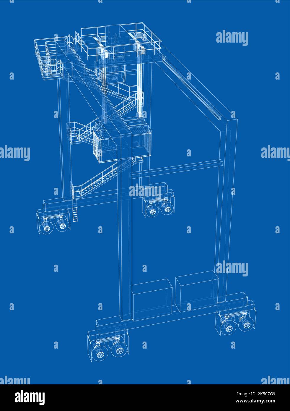Port cargo crane. Vector Stock Vector Image & Art - Alamy
