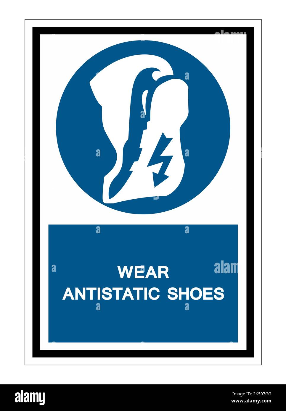 Wear anti static shoes Symbol Sign Isolate On White Background,Vector Illustration EPS.10 Stock Vector