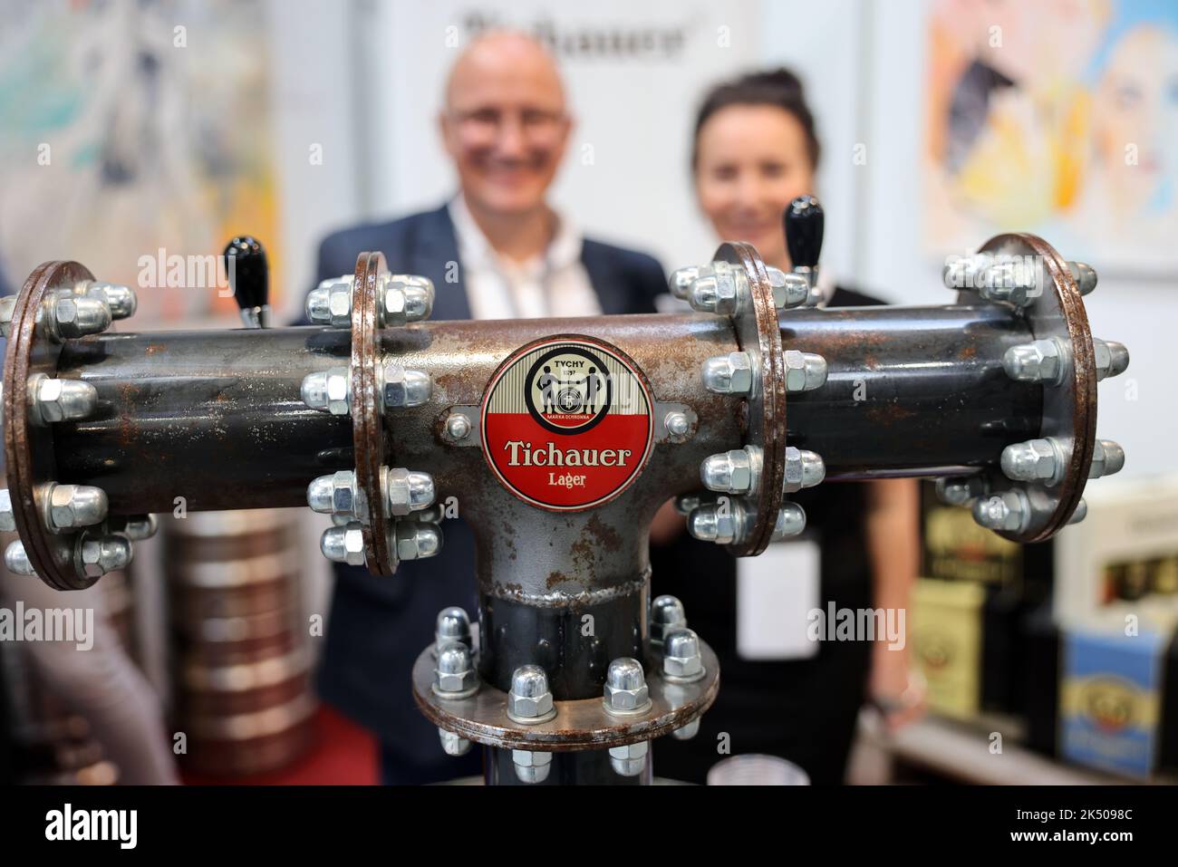 Cracow, Poland - November 3, 2021: International Wine Trade Fair ENOEXPO in Cracow. Producers of wine from all around the world meet the importers dis Stock Photo