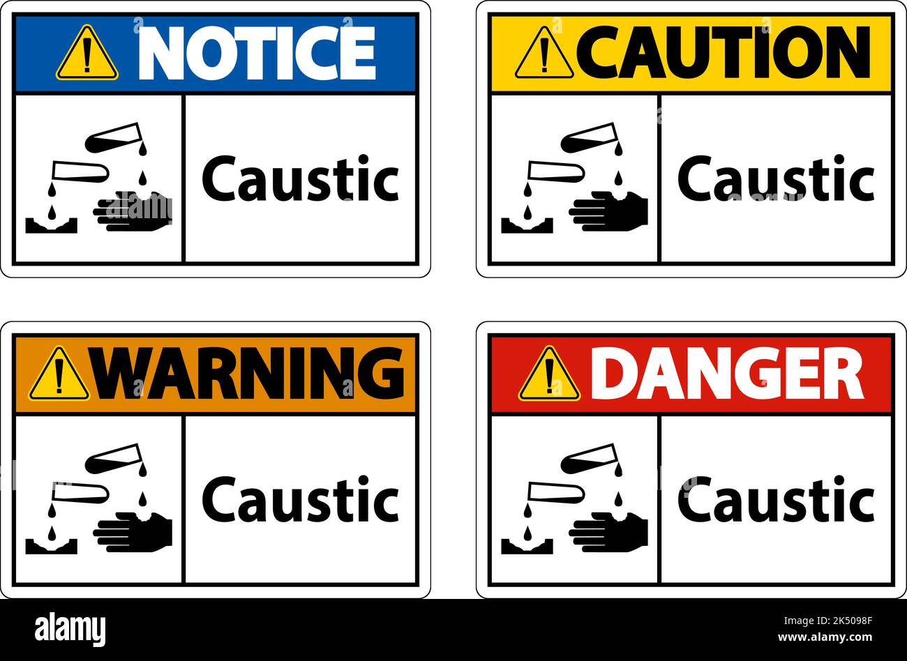 Danger Caustic Symbol Sign On White Background Stock Vector Image & Art
