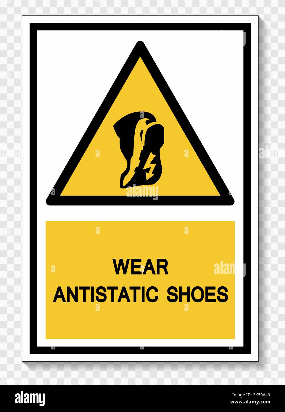 Wear anti static shoes Symbol Sign Isolate On White Background,Vector Illustration EPS.10 Stock Vector