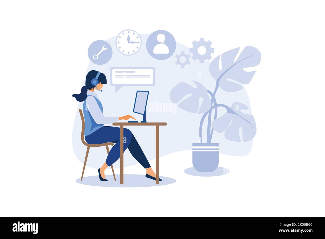 Services flat modern design illustration Stock Vector