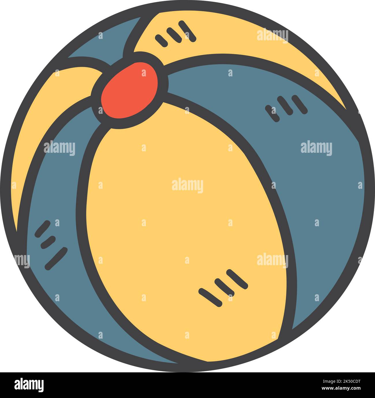 Hand Drawn ball illustration isolated on background Stock Vector Image