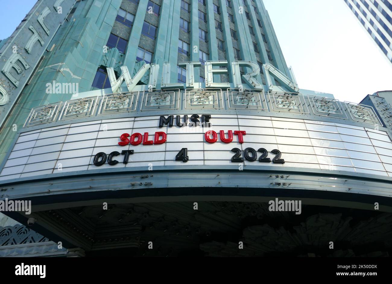 Los Angeles, California, USA 4th October 2022 Muse Concert 'Will of the People' Tour at The Wiltern on October 4, 2022 in Los Angeles, California, USA. Photo by Barry King/Alamy Stock Photo Stock Photo