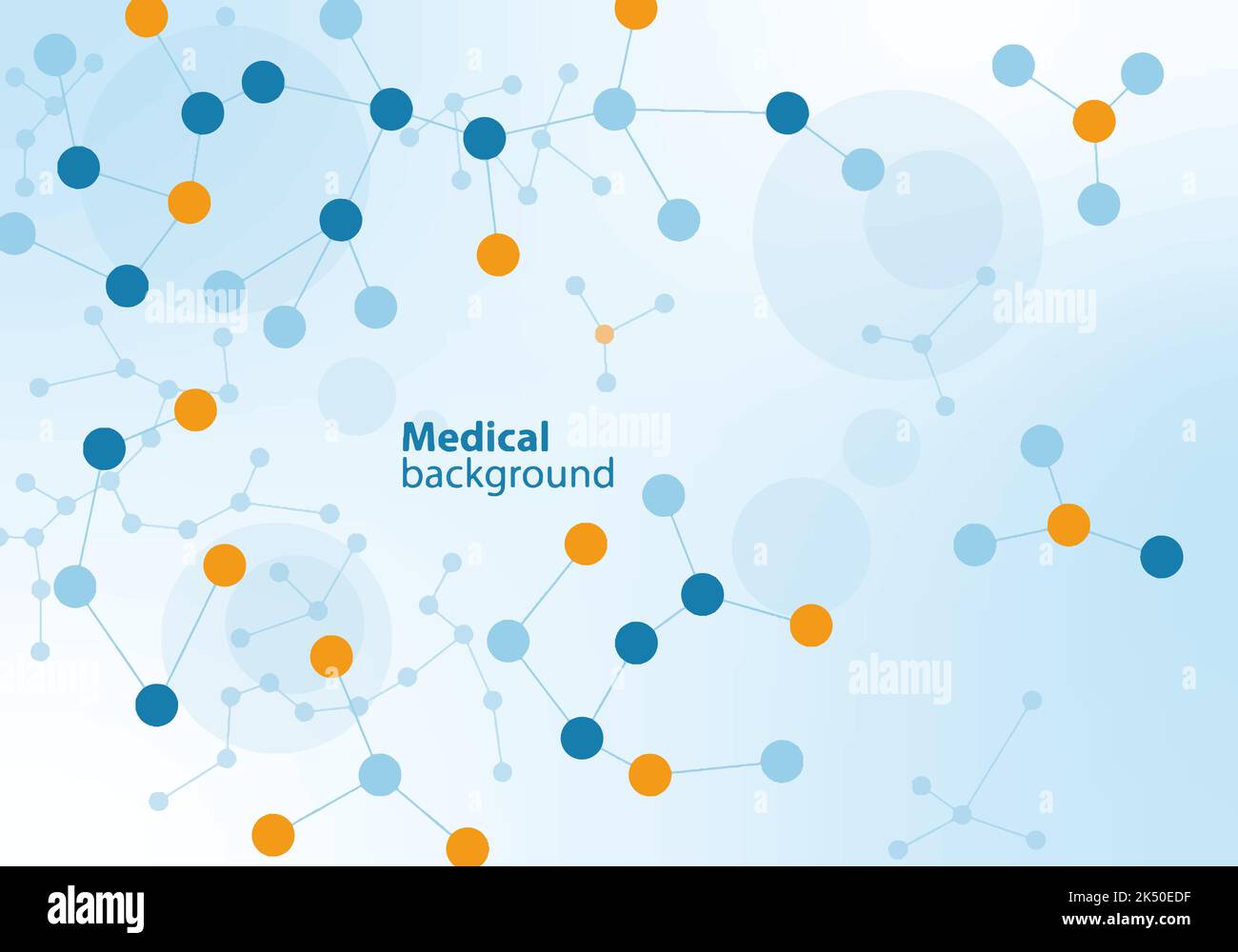 medical background with molecular mesh and illustrator Stock Vector