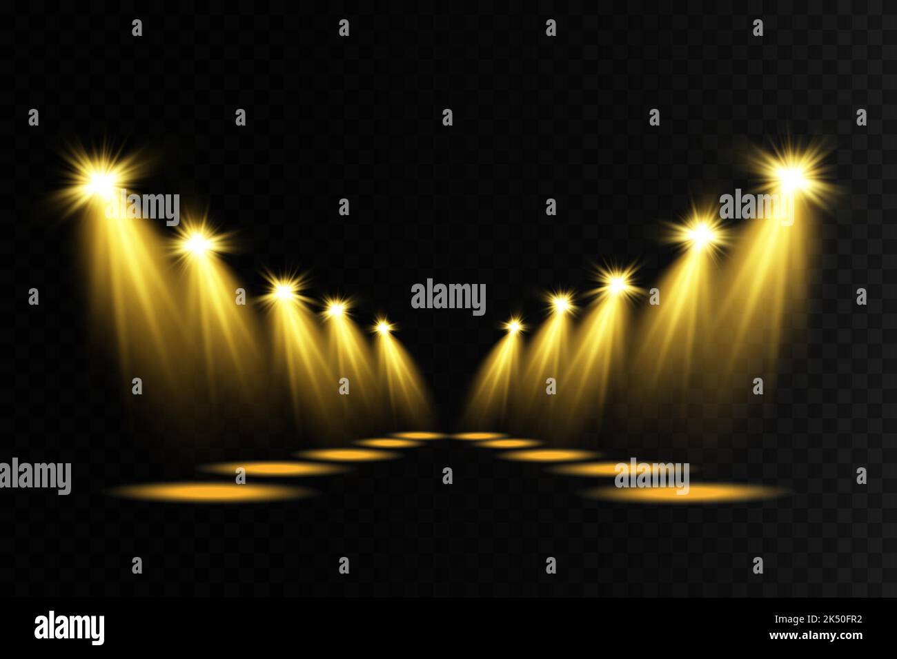 Vector Spotlights. Scene. Light Effects. Glow light effect. Vector ...