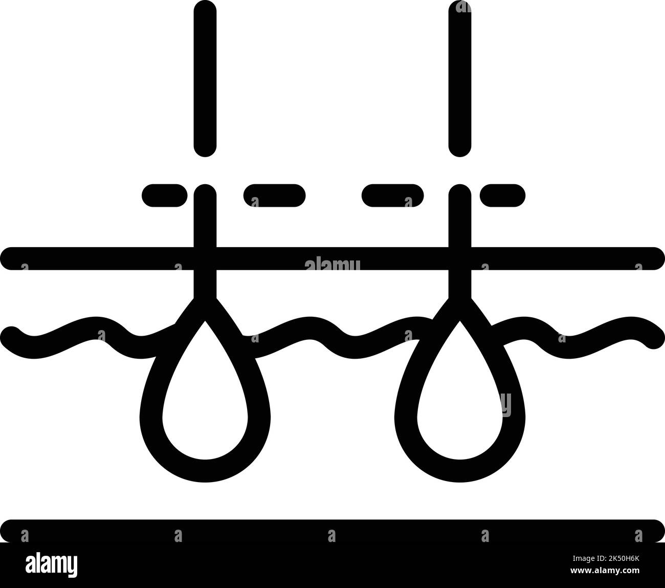Hair removal icon outline vector. Candle wax. Cream depilation Stock