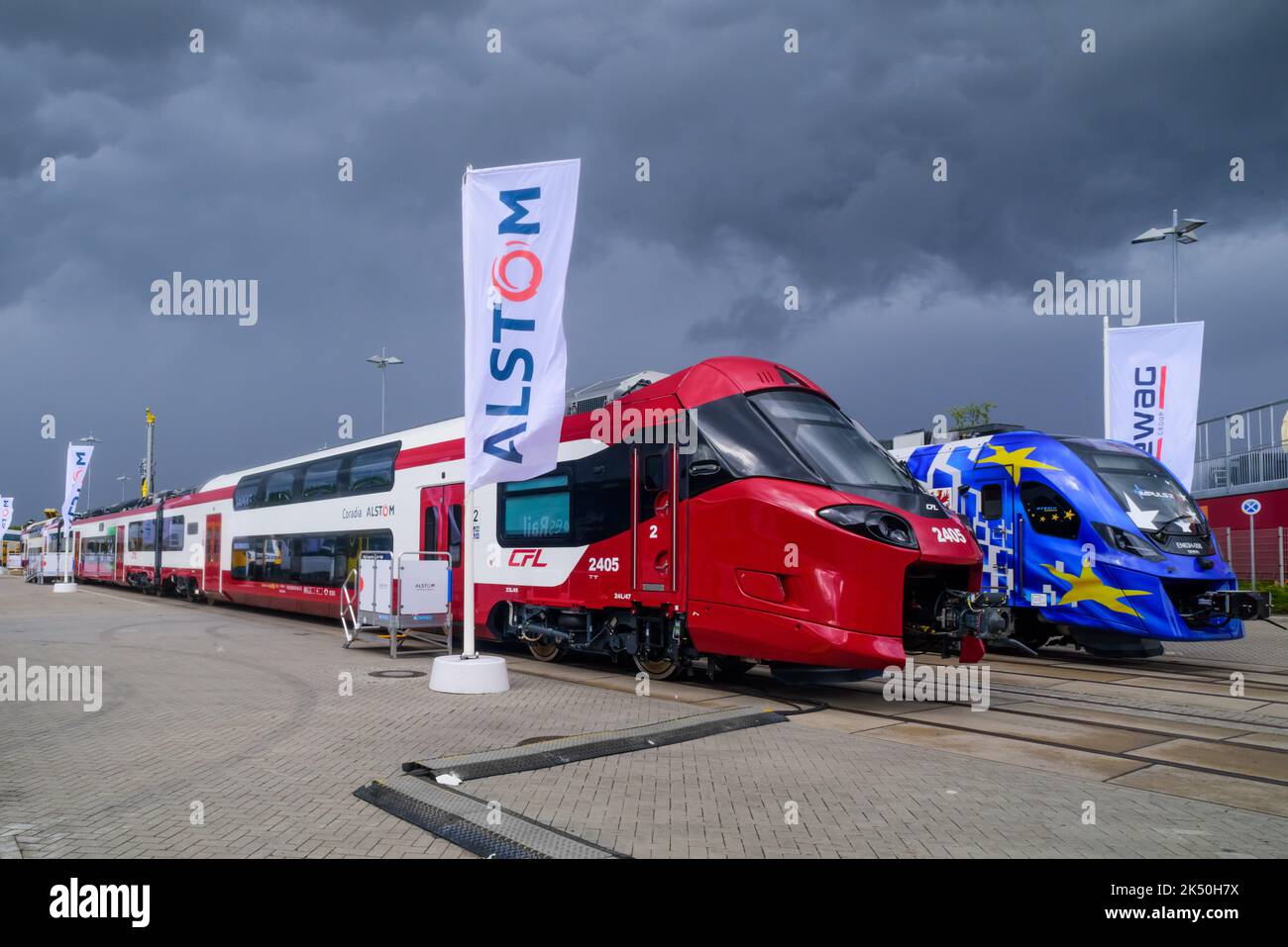 Berlin, Innotrans 2022, Nahverkehrszug Alstom Coradia für Luxembourg // Berlin, Innotrans 2022, Alstom Coradia for Luxembourg Stock Photo