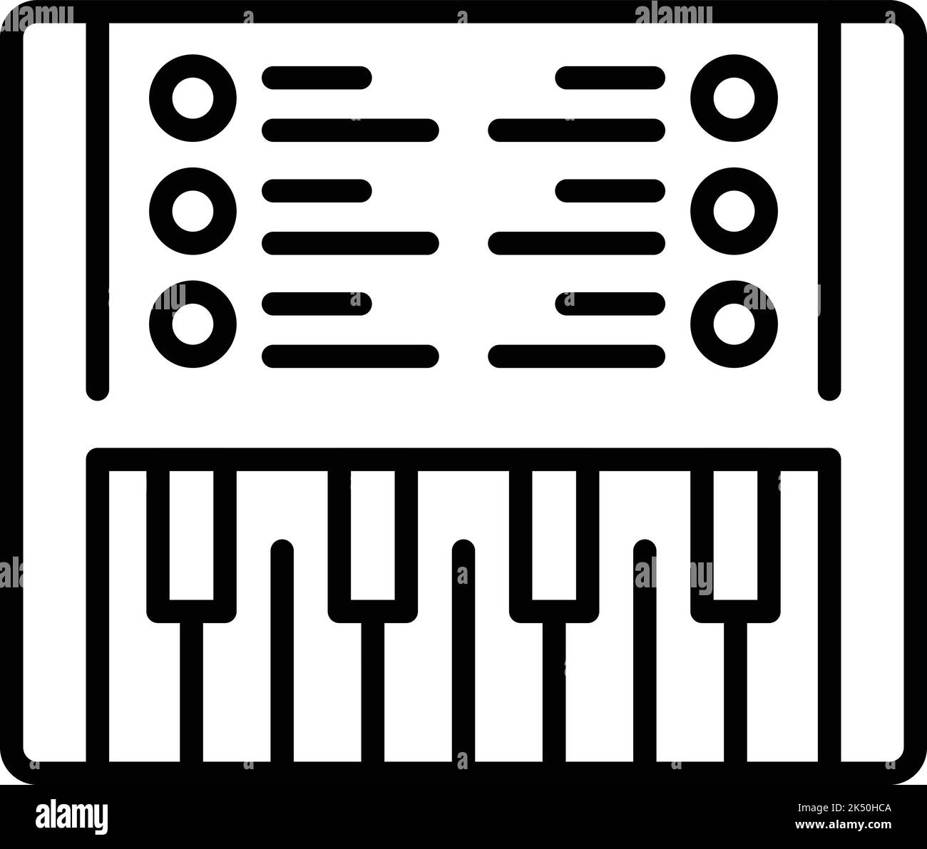 Piano synthesizer icon outline vector. Electronic instrument. Music