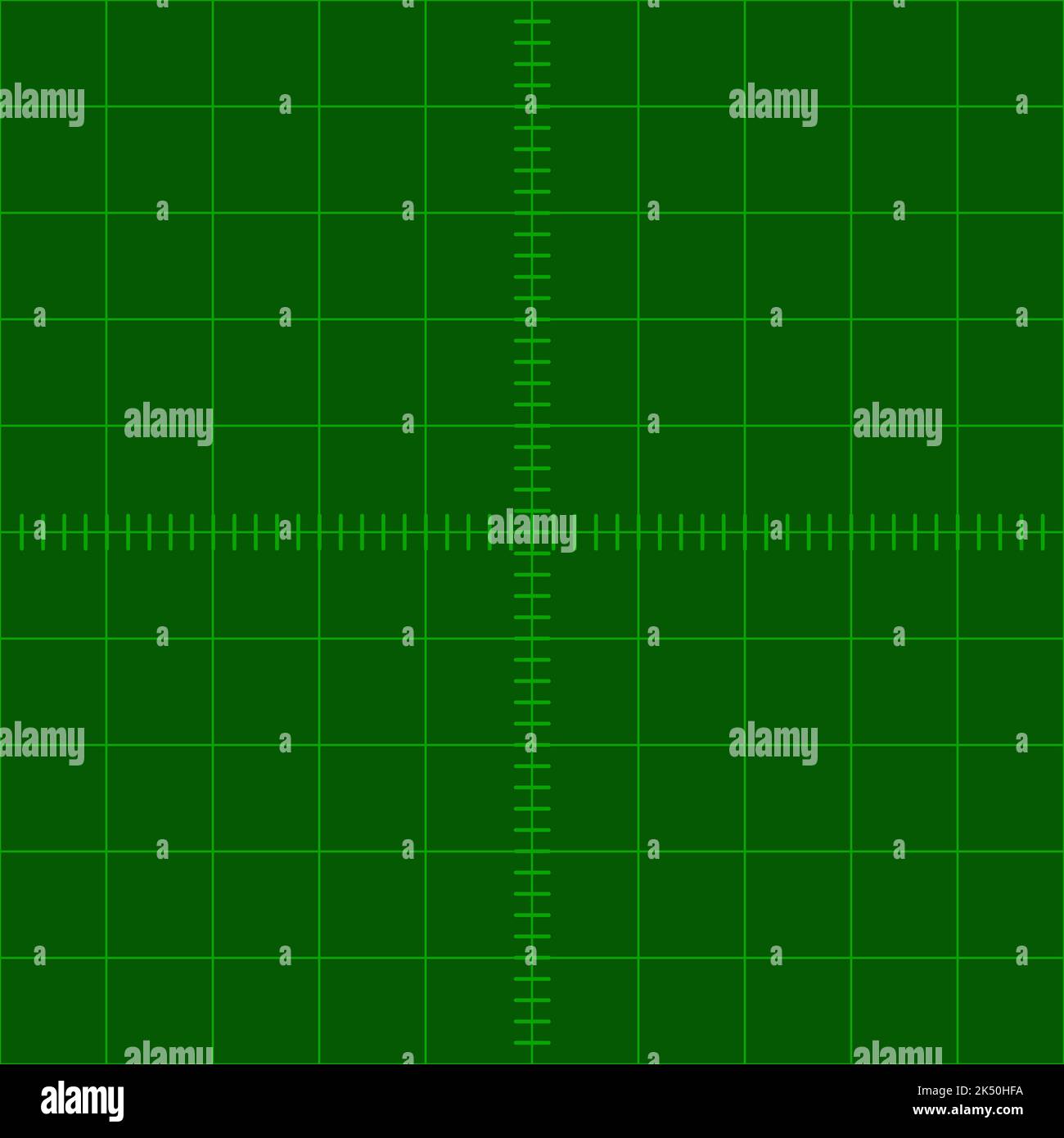 Oscilloscope screen technology, flat grid for engineering measurements