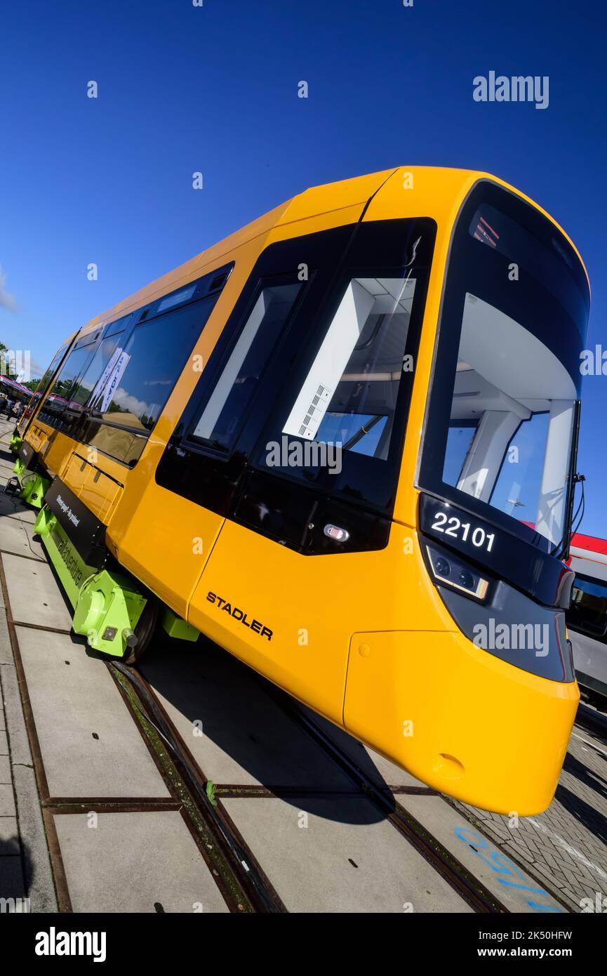 Berlin, Innotrans 2022, Stadler Tram TINA für Darmstadt // Berlin, Innotrans 2022, Stadler Tram TINA for Darmstadt Stock Photo