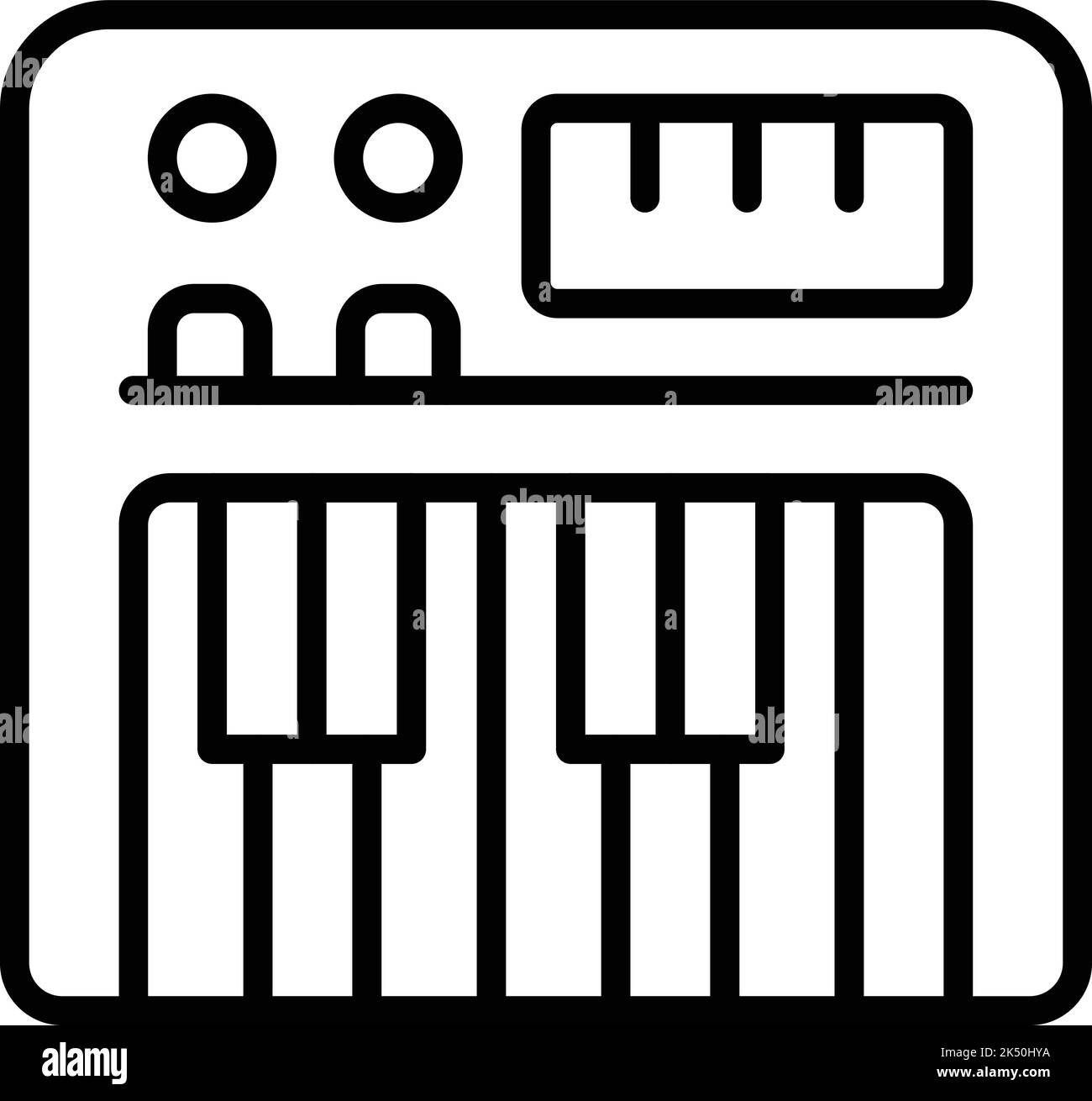 Electronic synthesizer icon outline vector. Dj piano. Audio instrument ...