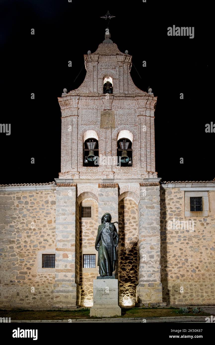 La Encarnacion Monastery at night in Avila, Spain Stock Photo